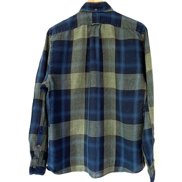 Todd Snyder Plaid Linen Button Down - Picture 3 of 4